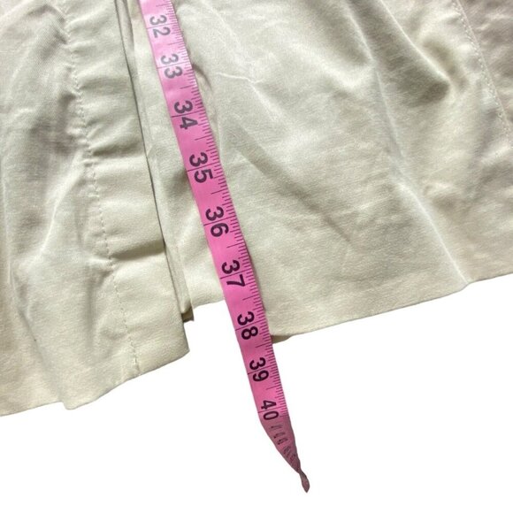 BROOKS BROTHERS Women 346 Trench Coat Size 12 Cream Long Line Button Belted - Picture 6 of 16